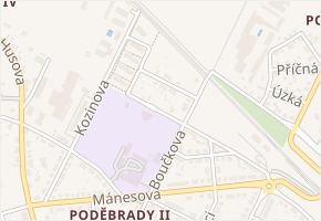 Chládkova v obci Poděbrady - mapa ulice