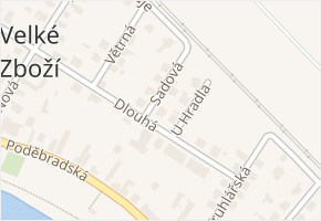 Dlouhá v obci Poděbrady - mapa ulice
