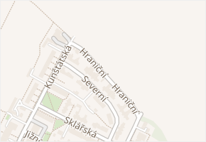 Hraniční v obci Poděbrady - mapa ulice