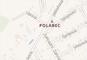 Jabloňová v obci Poděbrady - mapa ulice