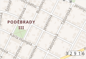 Jeseniova v obci Poděbrady - mapa ulice