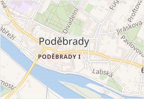 Jiřího náměstí v obci Poděbrady - mapa ulice
