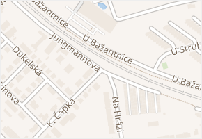 Jungmannova v obci Poděbrady - mapa ulice