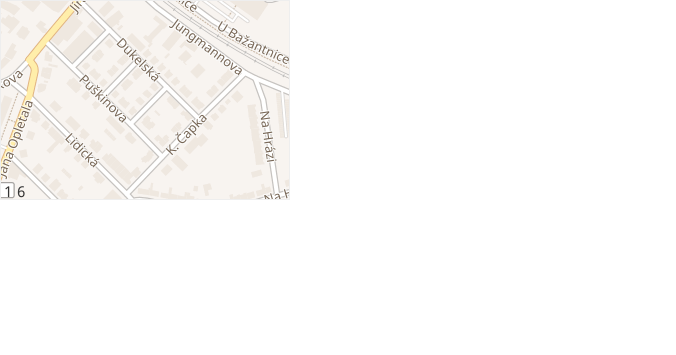 Karoliny Světlé v obci Poděbrady - mapa ulice