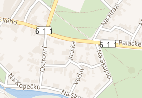 Krátká v obci Poděbrady - mapa ulice