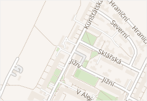 Kunštátská v obci Poděbrady - mapa ulice
