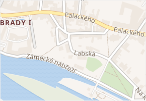 Labská v obci Poděbrady - mapa ulice