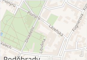 Lázeňská v obci Poděbrady - mapa ulice