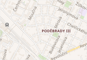 Lipanská v obci Poděbrady - mapa ulice