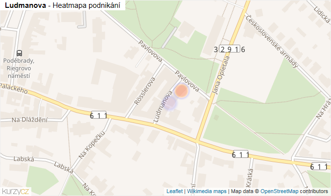 Mapa Ludmanova - Firmy v ulici.