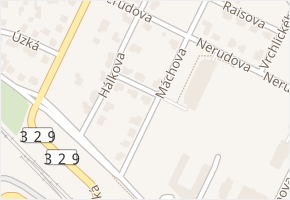 Máchova v obci Poděbrady - mapa ulice