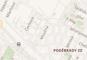 Moučná v obci Poděbrady - mapa ulice