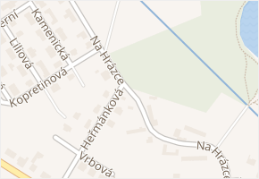 Na Hrázce v obci Poděbrady - mapa ulice