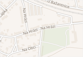 Na Hrázi v obci Poděbrady - mapa ulice