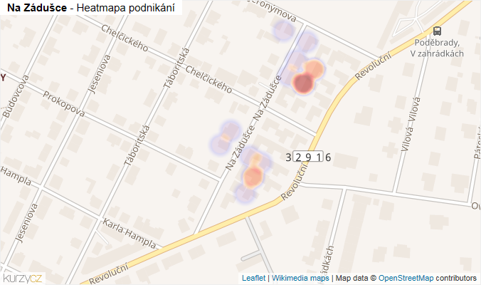 Mapa Na Zádušce - Firmy v ulici.