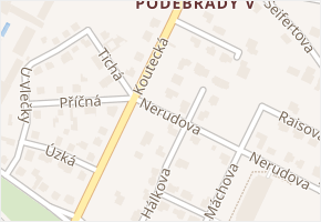 Nerudova v obci Poděbrady - mapa ulice