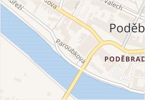 Paroubkova v obci Poděbrady - mapa ulice