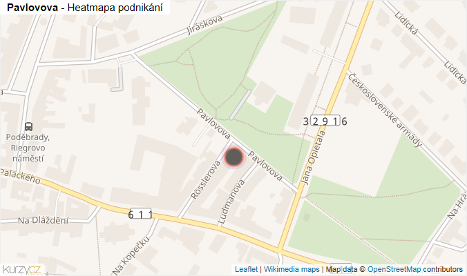 Mapa Pavlovova - Firmy v ulici.