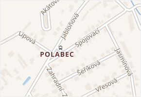 Polabec v obci Poděbrady - mapa části obce