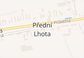 Přední Lhota v obci Poděbrady - mapa části obce