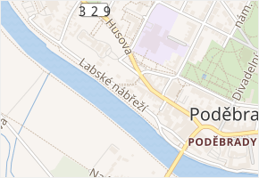 Říční v obci Poděbrady - mapa ulice