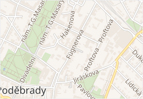 Schnirchova v obci Poděbrady - mapa ulice