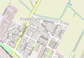Seifertova v obci Poděbrady - mapa ulice