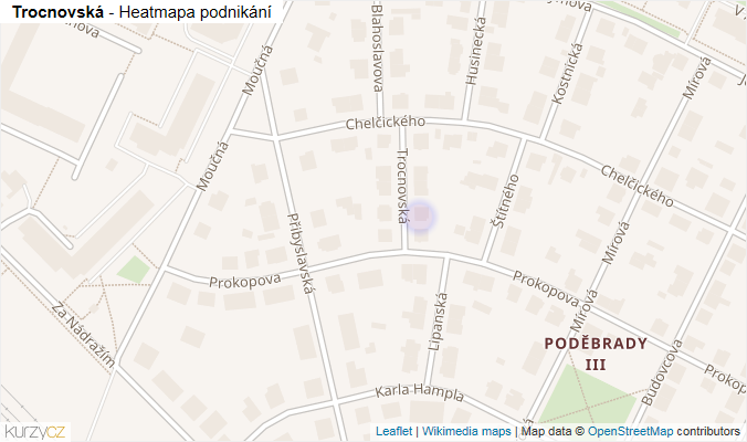 Mapa Trocnovská - Firmy v ulici.