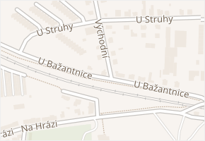 U Bažantnice v obci Poděbrady - mapa ulice