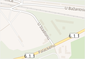 U Stadionu v obci Poděbrady - mapa ulice