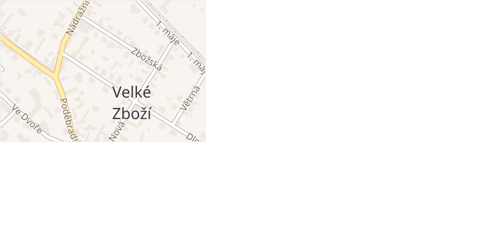 Za Školou v obci Poděbrady - mapa ulice