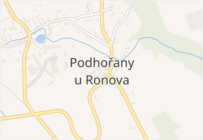 Podhořany u Ronova v obci Podhořany u Ronova - mapa části obce
