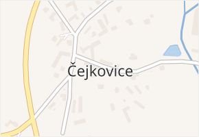 Čejkovice v obci Podhradí - mapa části obce