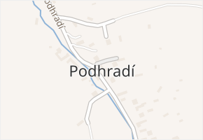 Podhradí v obci Podhradí - mapa části obce