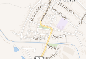 Masarykovo nám. v obci Podivín - mapa ulice