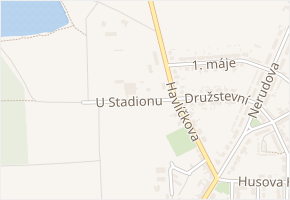 U Stadionu v obci Podivín - mapa ulice