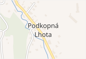Podkopná Lhota v obci Podkopná Lhota - mapa části obce