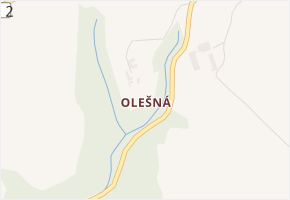 Olešná v obci Podlesí - mapa části obce