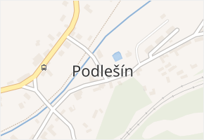 Podlešín v obci Podlešín - mapa části obce