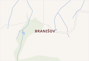 Branišov v obci Podmoklany - mapa části obce