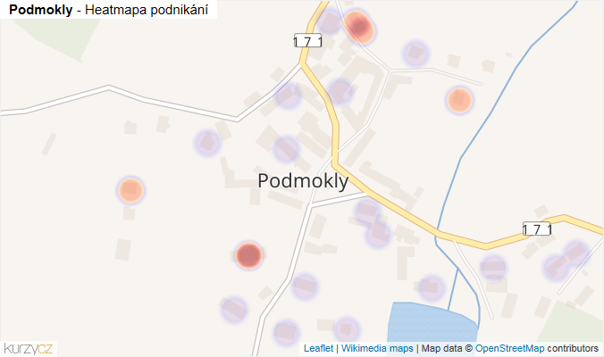 Mapa Podmokly - Firmy v části obce.