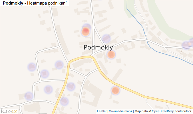 Mapa Podmokly - Firmy v části obce.