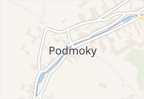 Podmoky v obci Podmoky - mapa části obce