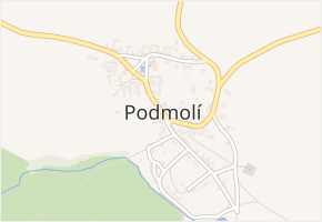 Podmolí v obci Podmolí - mapa části obce