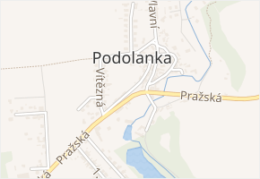 Na Vršku v obci Podolanka - mapa ulice