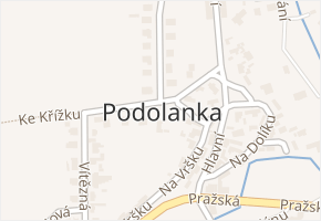 Podolanka v obci Podolanka - mapa části obce