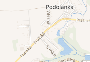 Pražská v obci Podolanka - mapa ulice