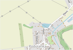 V Loužku v obci Podolanka - mapa ulice