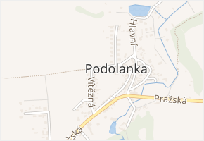 Vítězná v obci Podolanka - mapa ulice