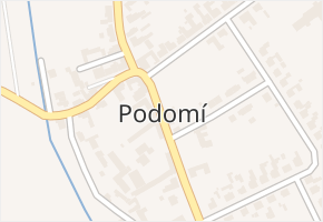 Podomí v obci Podomí - mapa části obce